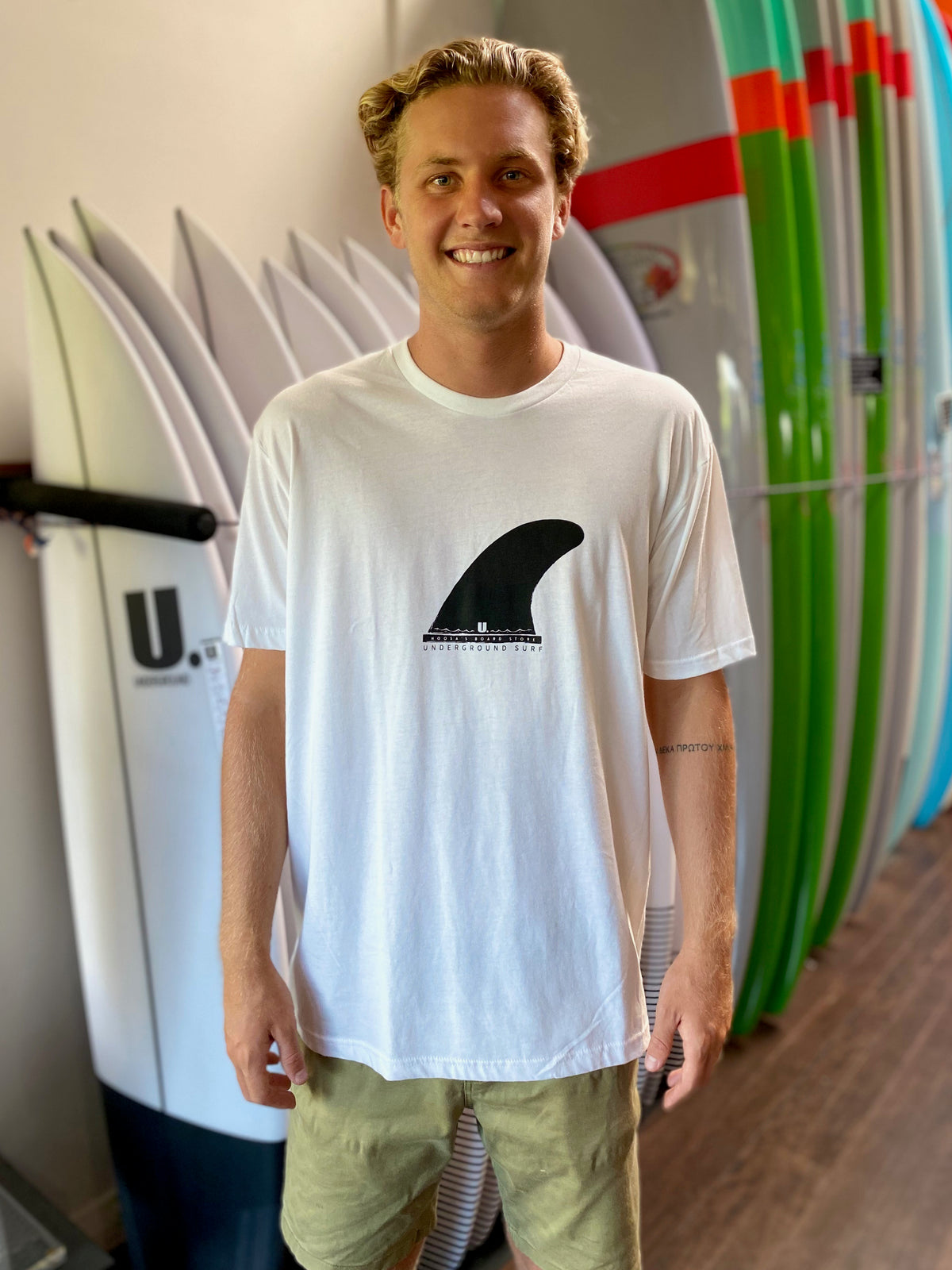 Underground Surf Fin White T-shirt