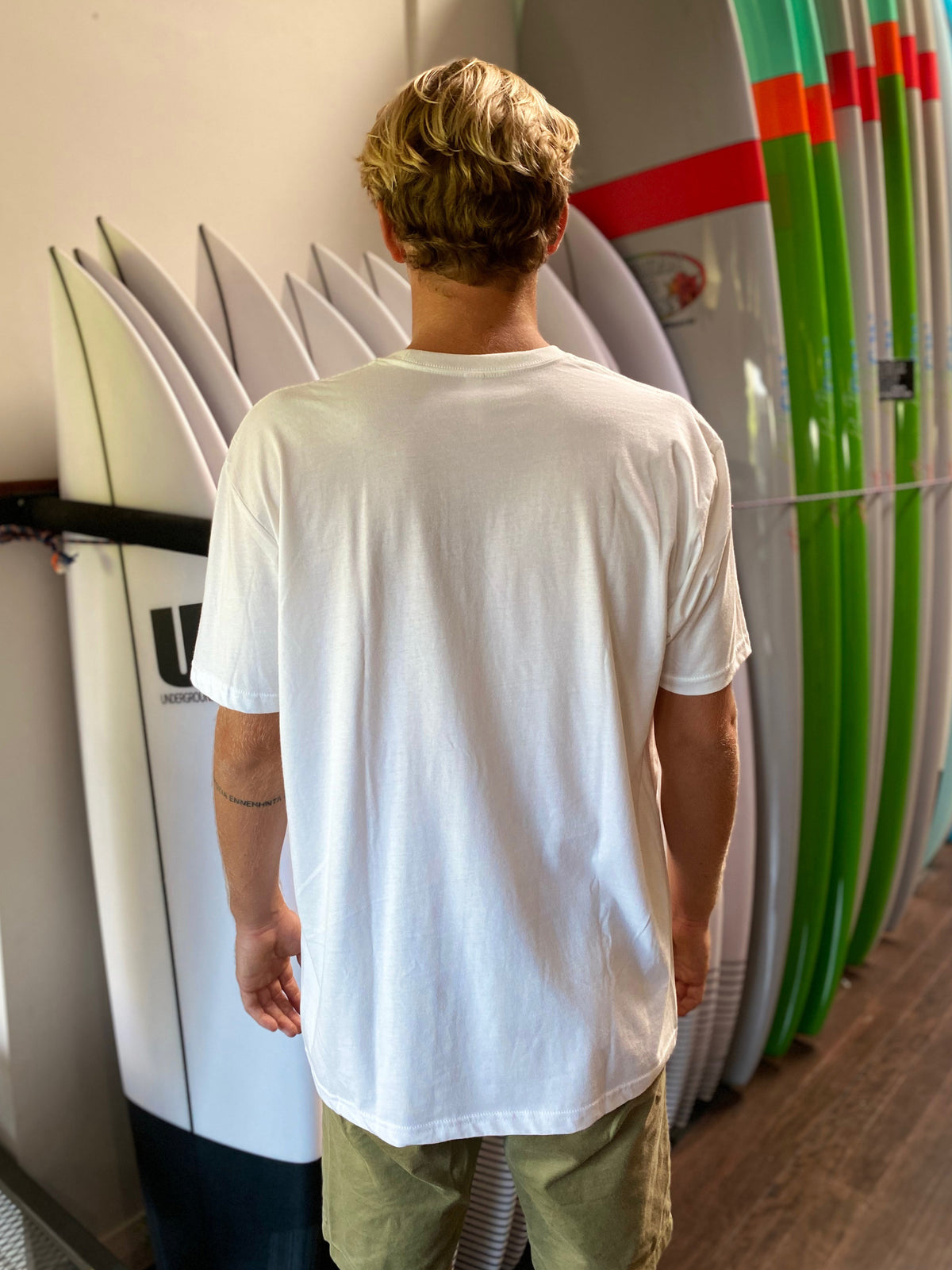 Underground Surf Fin White T-shirt