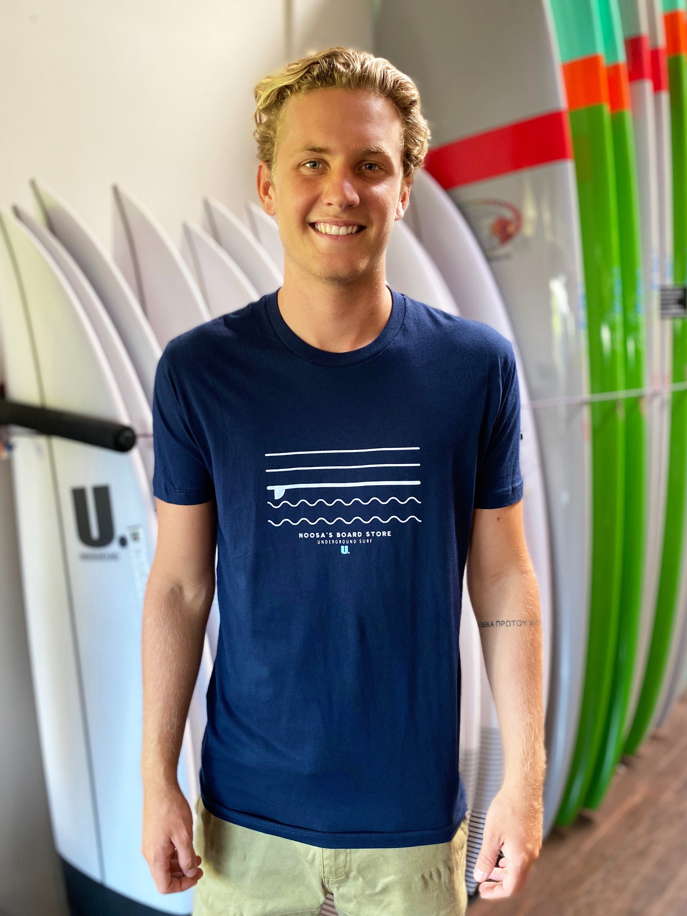 Underground Surf Waves Navy T shirt