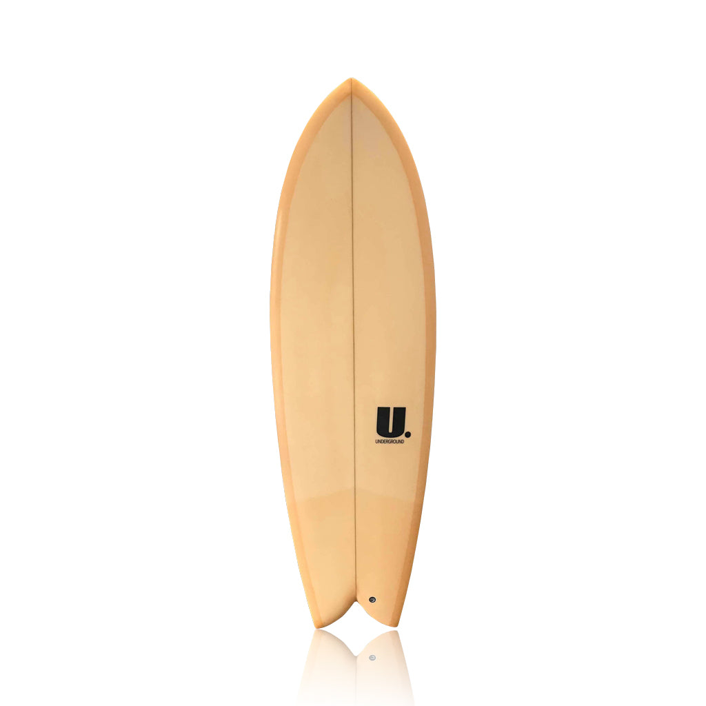 Hand-made Keel Twin Fin Fish Surfboard