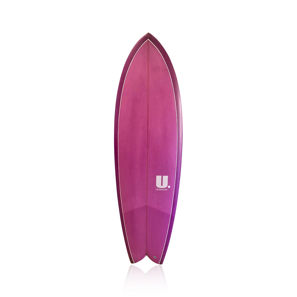 Hand-made Keel Twin Fin Fish Surfboard